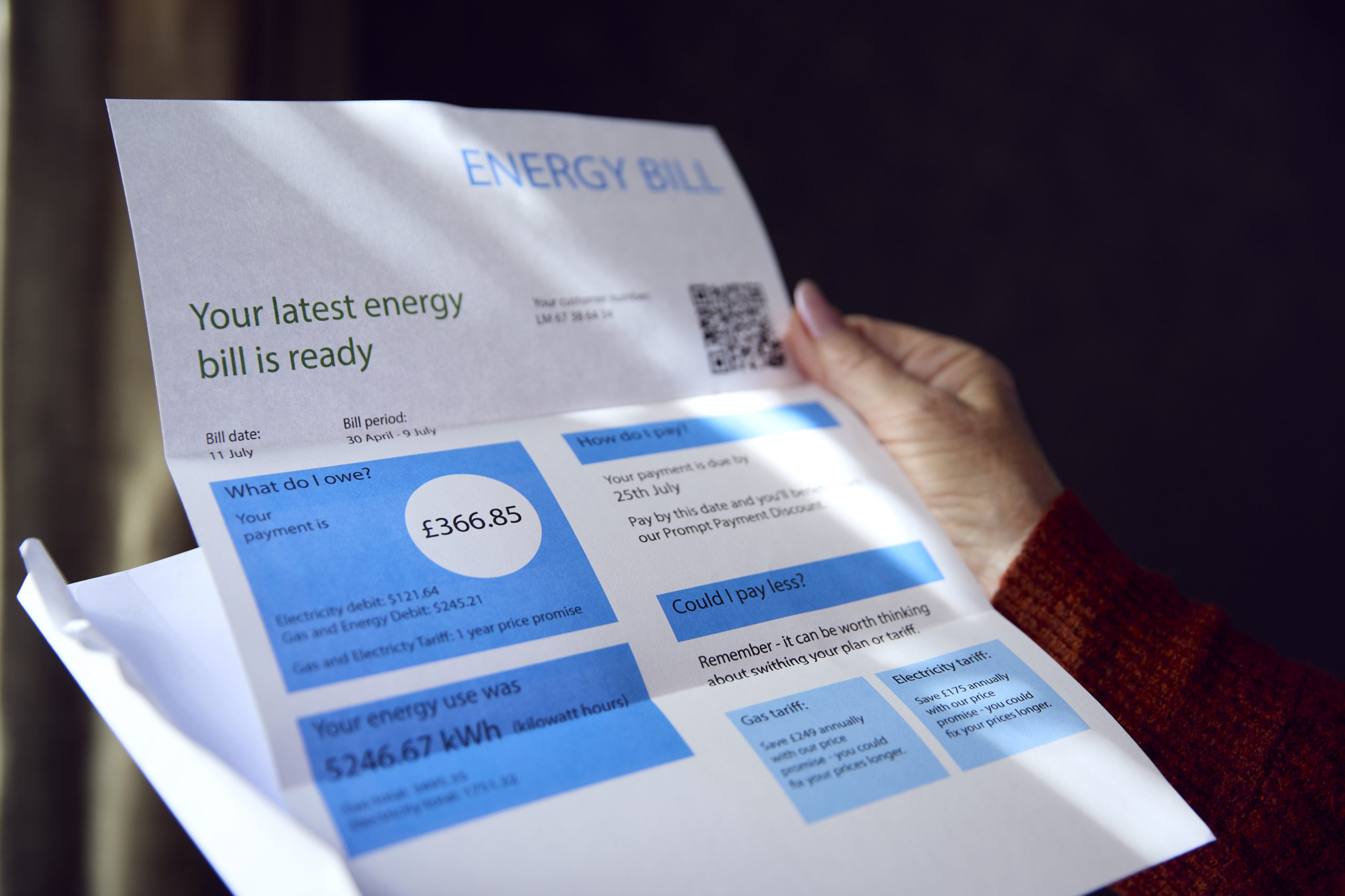 Average energy bill in the UK